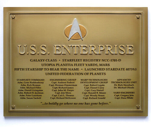 Star Trek: The Next Generation - Resin Dedication Plaque - U.S.S. Enterprise NCC 1701-D