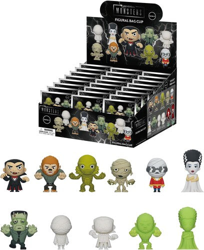 Universal Monsters 3d Foam Bag Clip S4 24ct Pdq