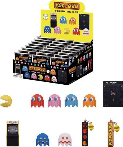 Pac-man 3d Foam Bag Clip S1 24ct Pdq (Clcb) (Bldp)