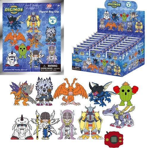 Digimon 3D Foam Bag Clip Series 4 24ct PDQ Display