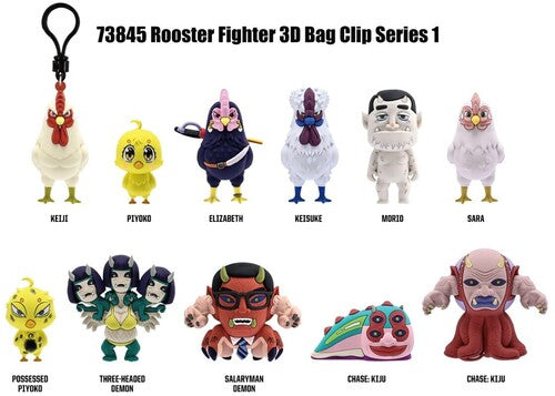 Rooster Fighter 3D Foam Bag Clip Series 1 24ct PDQ Display