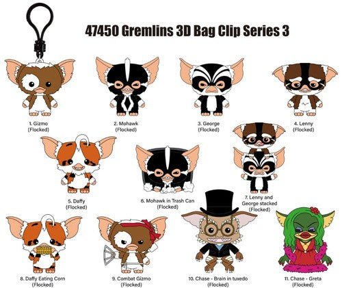 Gremlins 2 3D Foam Bag Clip Series 3 24ct PDQ Display