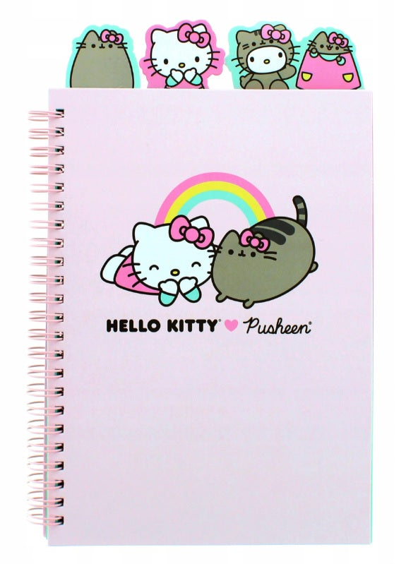 Hello Kitty X Pusheen Tabbed Notebook Journal FYE