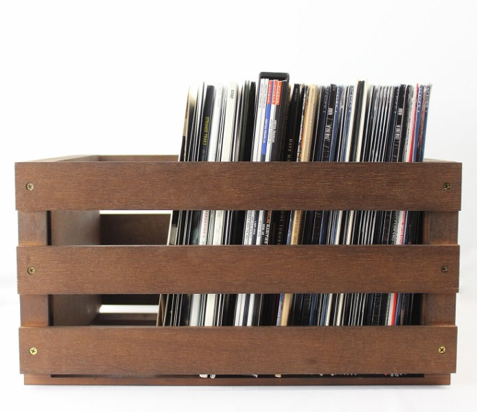 Sound Wave Wooden Vinyl LP Storage Crate