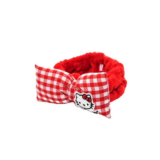 Hello Kitty Plush Spa Headband Red Gingham