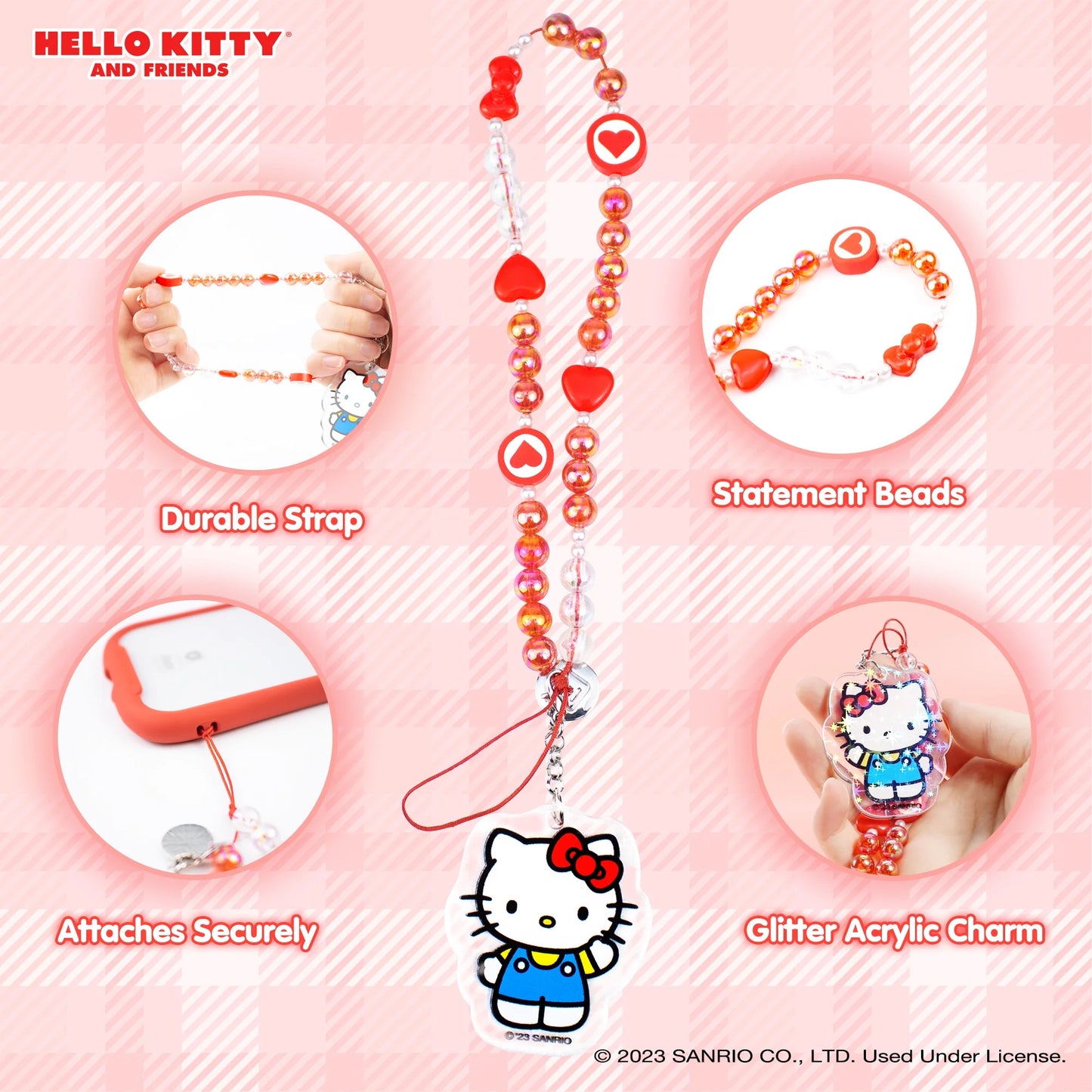Hello Kitty and Friends Beaded Wristlet Charm