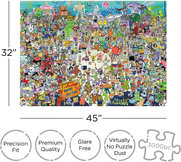 SpongeBob SquarePants Aquarius 3,000 Piece Jigsaw Puzzle