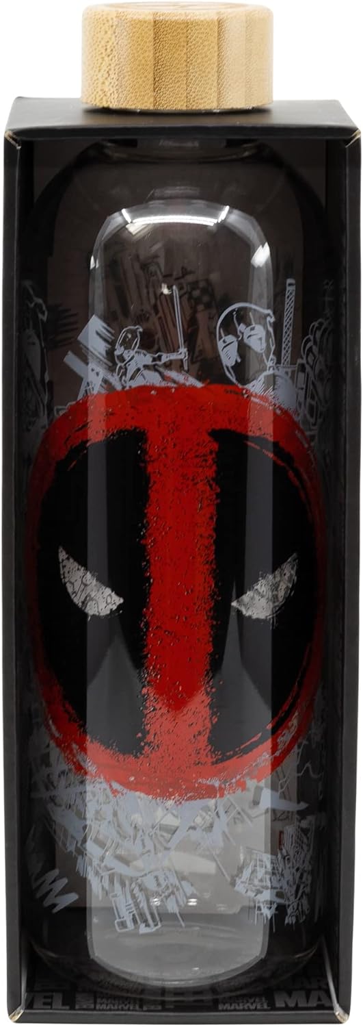 Deadpool Glass Bottle