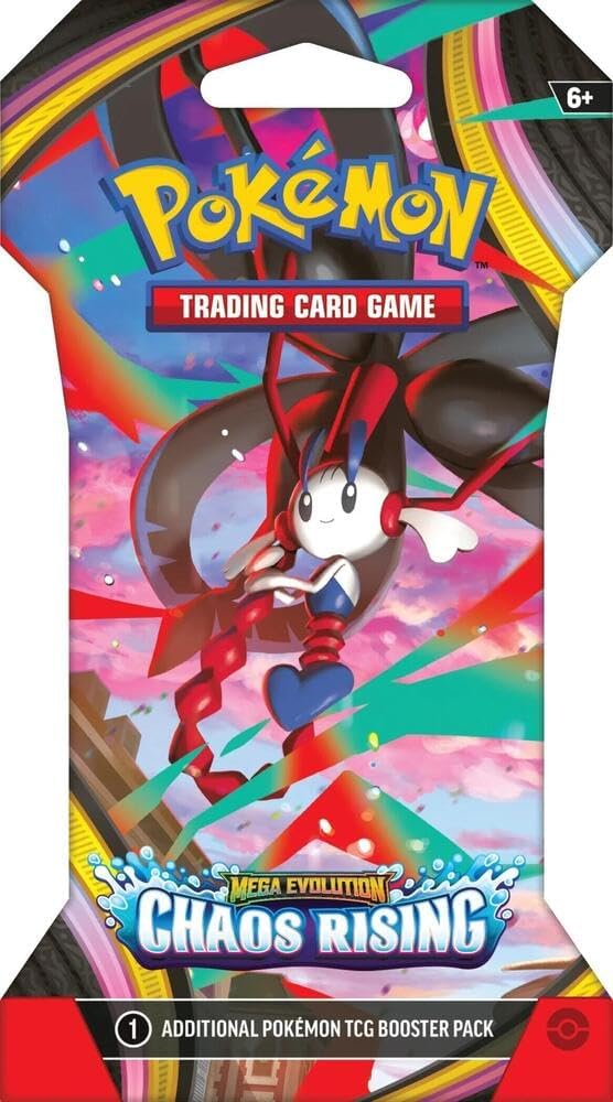 Pokemon Mega Evolution - Chaos Rising Sleeved Booster Pack (style may FYE Pokemon Mega Evolution - Chaos Rising Sleeved Booster Pack (style may FYE