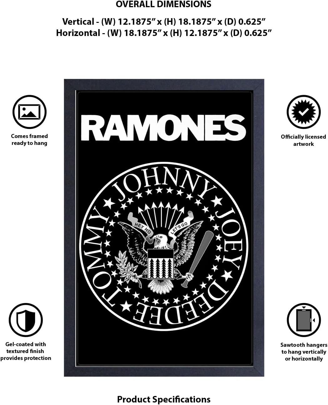 Ramones - Band Seal Framed Poster - Print