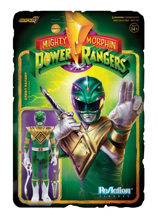 Super7 - Mighty Morphin' Power Rangers Reaction Figure - Green Ranger (Battle Damaged)