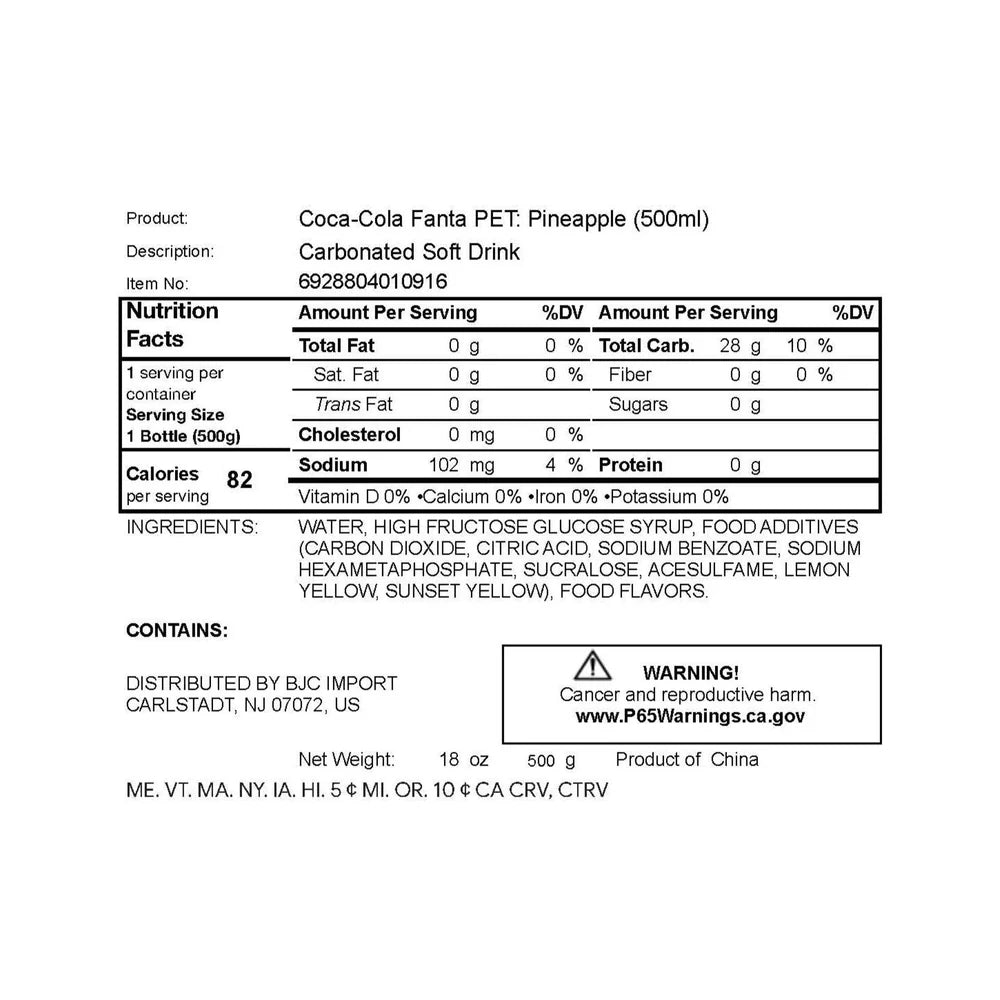 Fanta Pineapple 500ml (China)