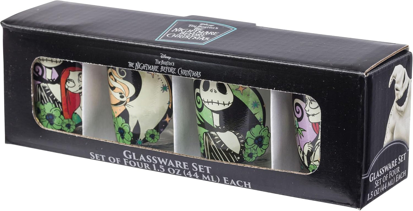 Disney Nightmare Before Christmas Mini Glass 4-Pack