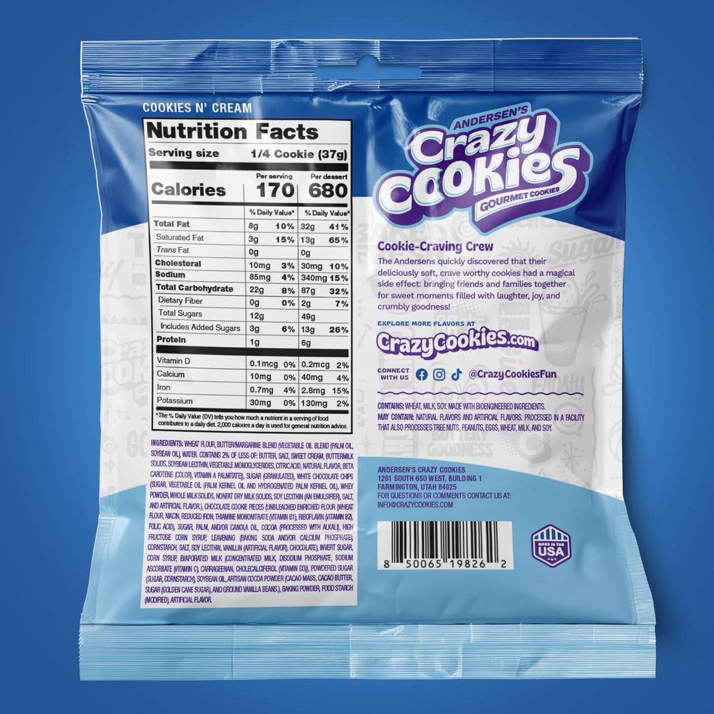 Crazy Cookies Cookies n' Cream Cookie Pack