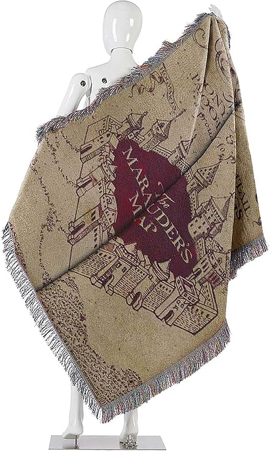 Marauders Map Woven Tapestry Throw Blanket