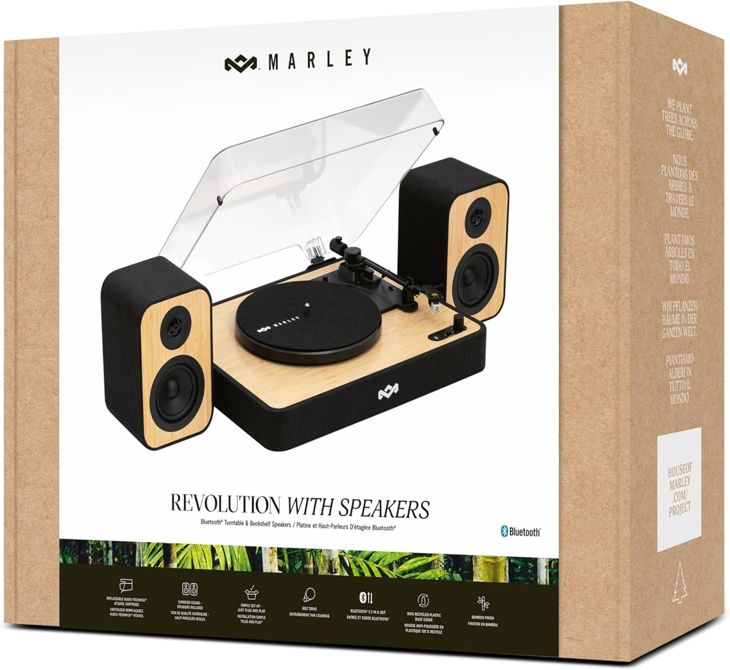 House of Marley Revolution Wireless Turntable with Speakers