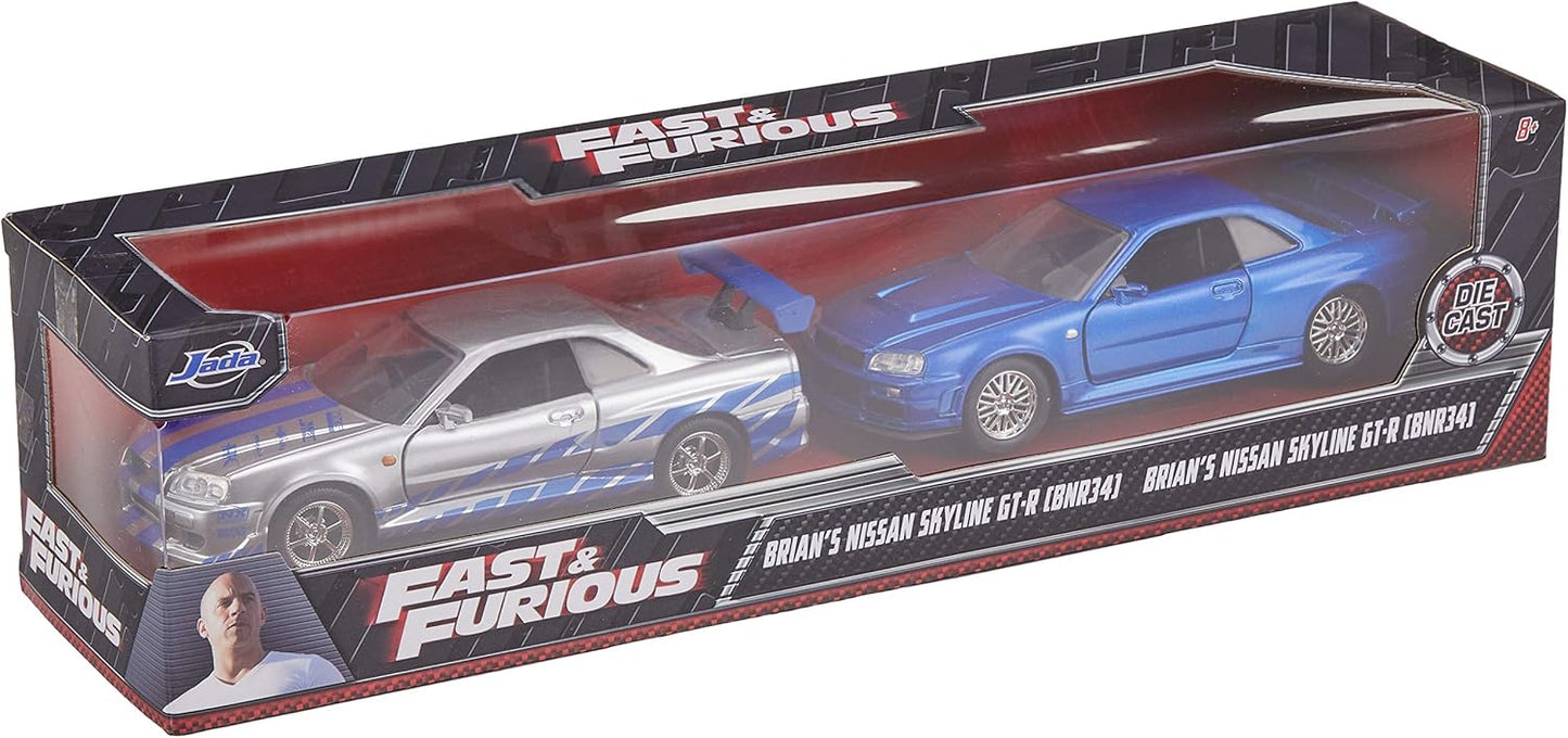Fast & Furious Brian's Nissan Skyline GT-R R34 Twin Pack