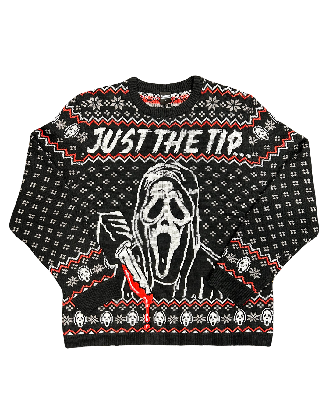 Ghost Face Just The Tip Holiday Sweater