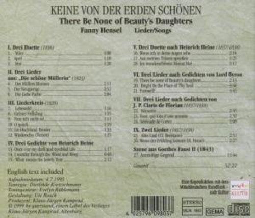 Songs of Fanny Hensel/ Various - Lieder