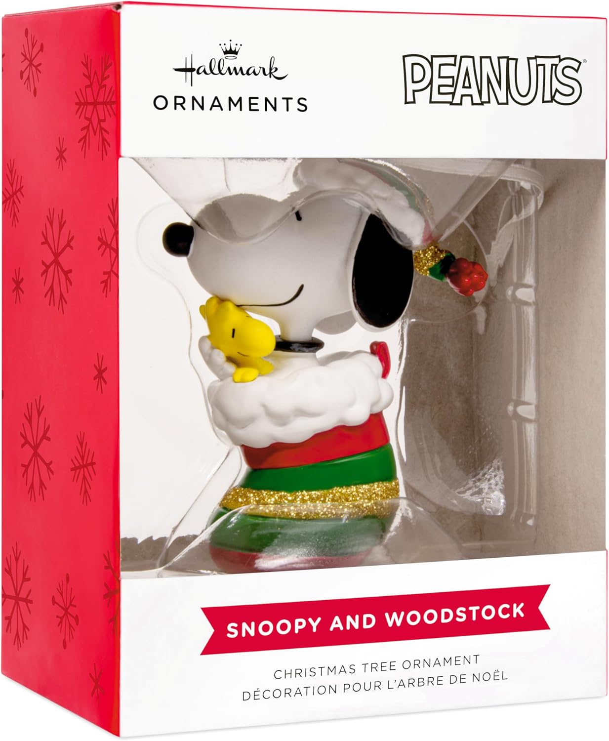 Hallmark Peanuts Snoopy and Woodstock in Stocking Christmas Ornament