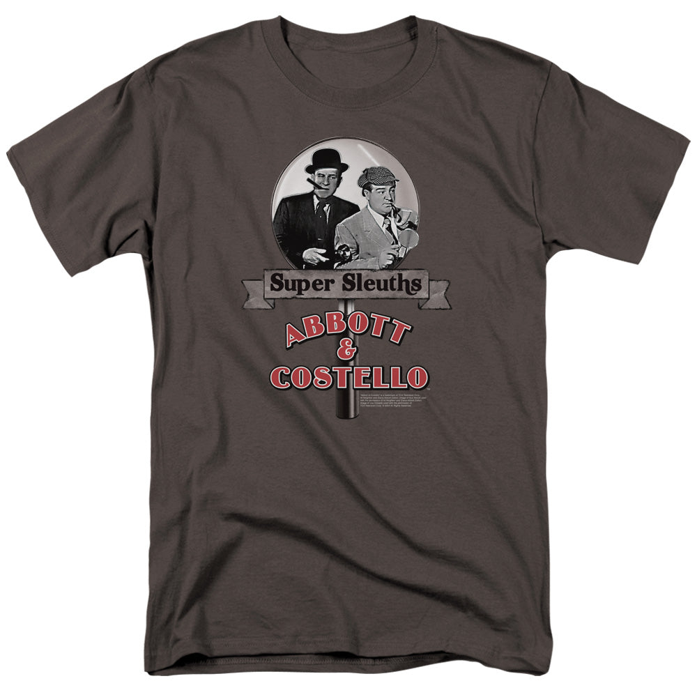 Abbott & Costello - Super Sleuths - Short Sleeve Adult 18/1 - Charcoal T-shirt