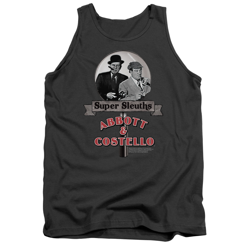 Abbott & Costello - Super Sleuths - Adult Tank - Charcoal