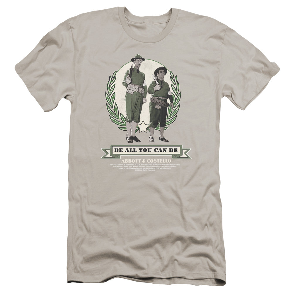 Abbott & Costello - Be All You Can Be-premuim Canvas Adult Slim Fit 30/1 - Silver