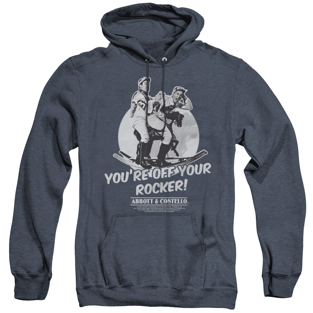 Abbott & Costello - Off Your Rocker - Adult Heather Hoodie - Navy