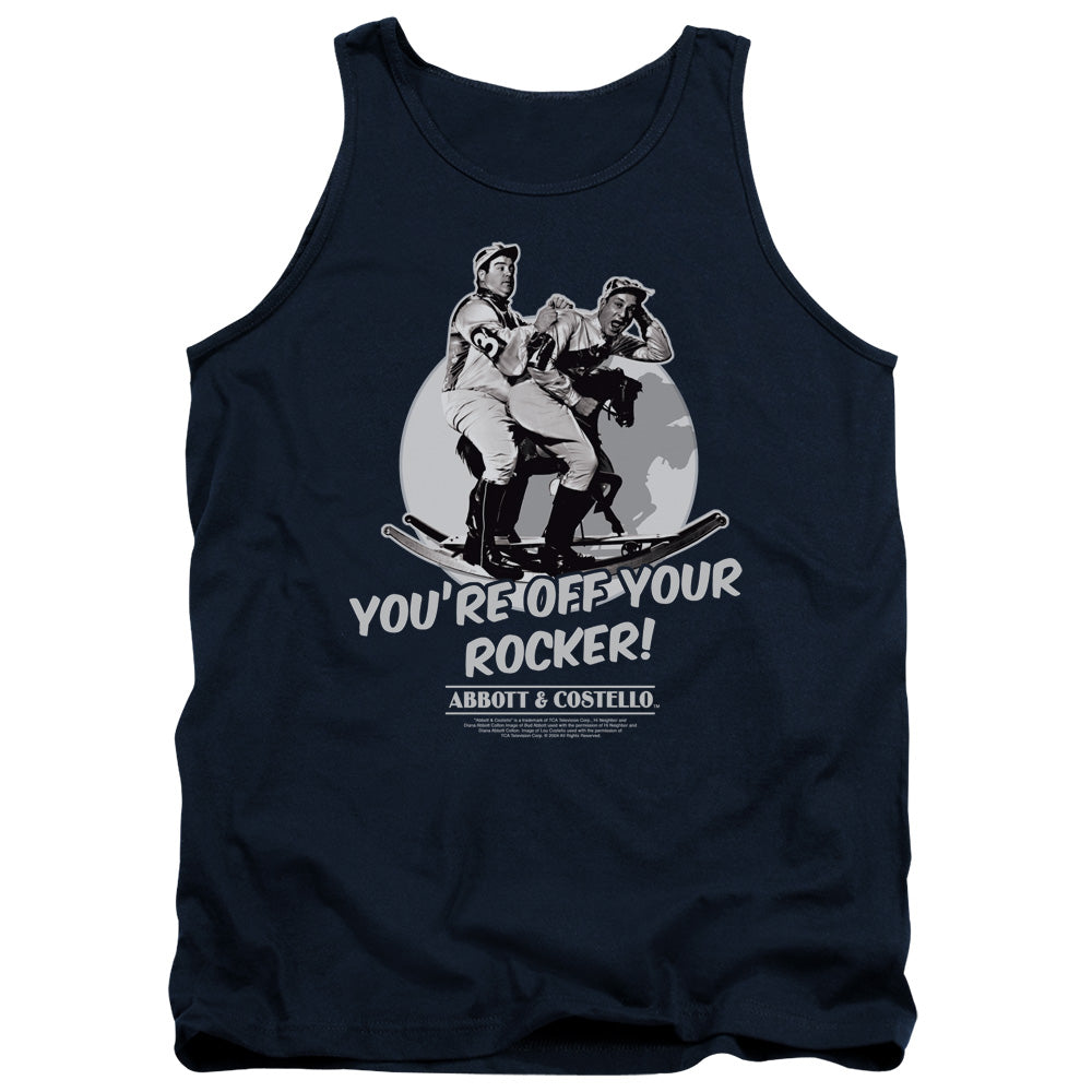 Abbott & Costello - Off Your Rocker - Adult Tank - Navy