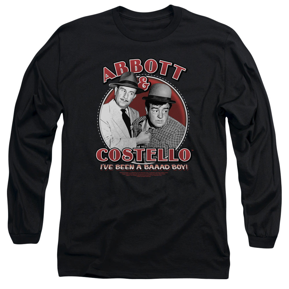 Abbott & Costello - Bad Boy - Long Sleeve Adult 18/1 - Black T-shirt