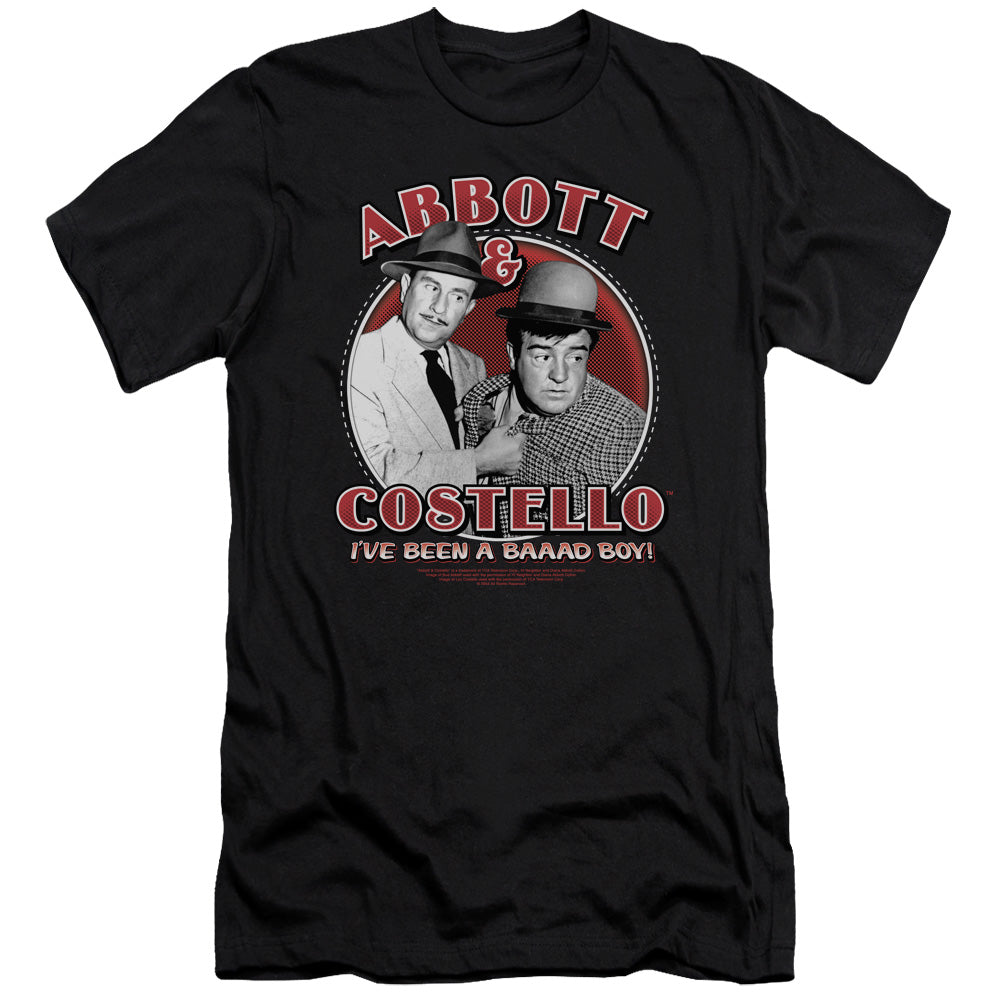 Abbott & Costello - Bad Boy - Short Sleeve Adult 30/1 - Black T-shirt