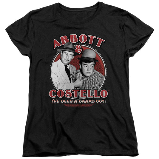 ABBOTT & COSTELLO BAD BOY - S/S WOMENS TEE - BLACK T-Shirt