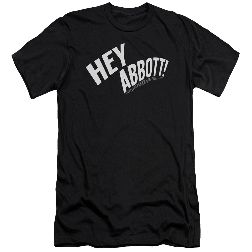 Abbott & Costello - Hey Abbott-premuim Canvas Adult Slim Fit 30/1 - Black
