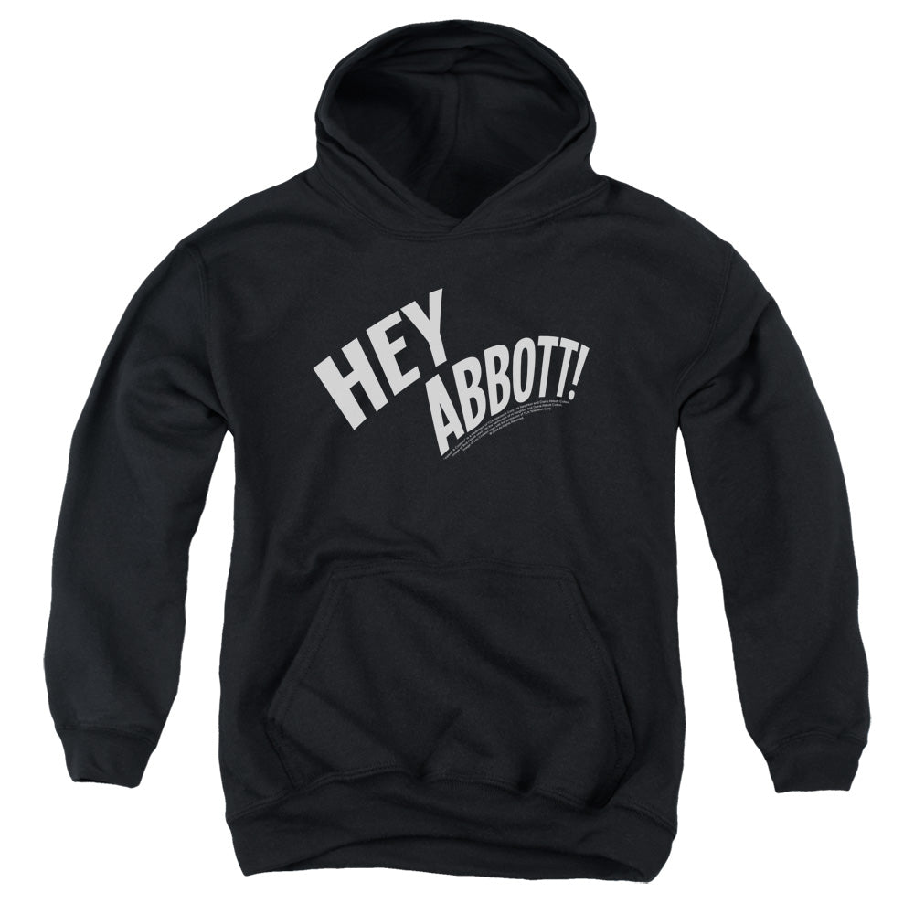 Abbott & Costello - Hey Abbott - Youth Pull-over Hoodie - Black