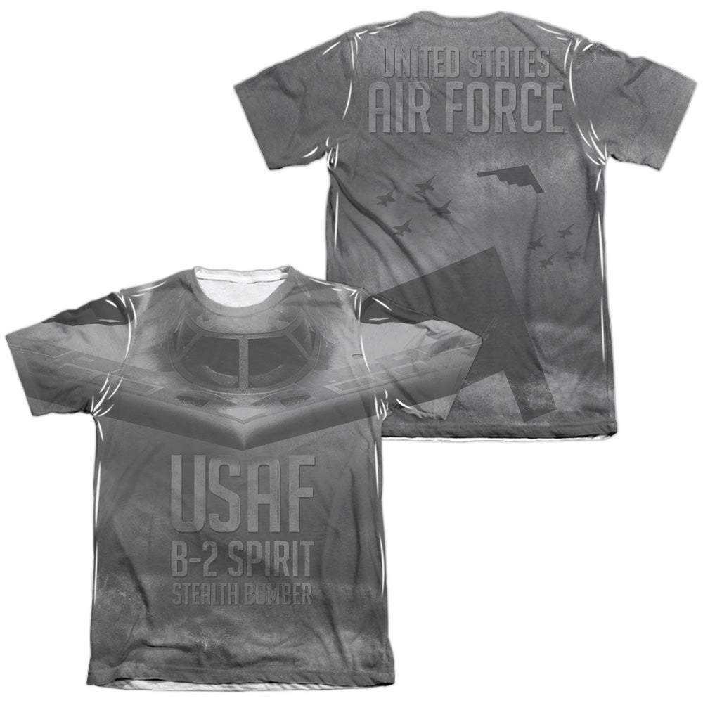 Air Force - Stealth (Front/back Print) - Adult Poly/cotton Short Sleeve Tee - White T-shirt