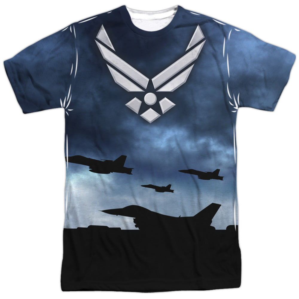 Air Force - Take Off - Short Sleeve Adult Poly Crew - White T-shirt