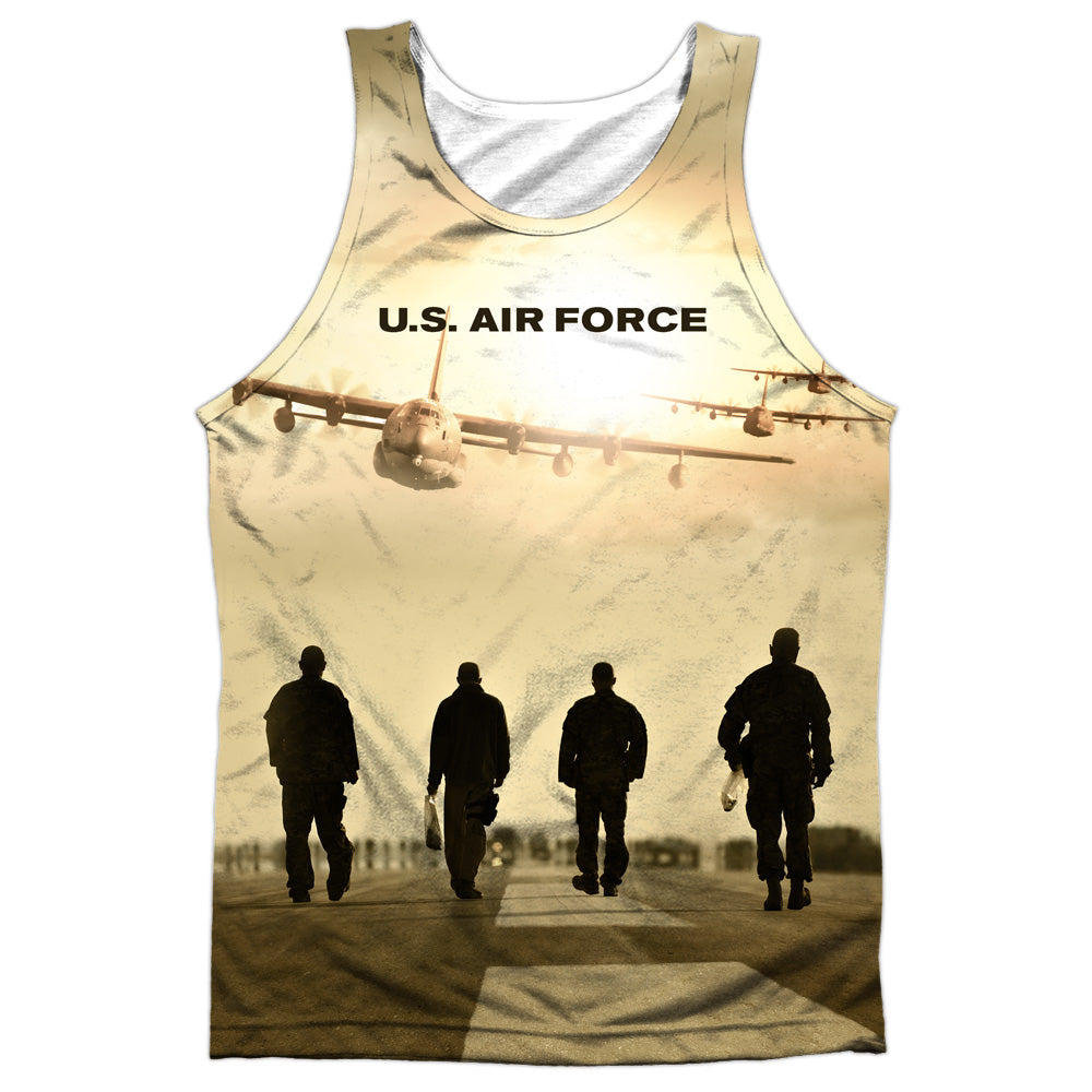 Air Force - Long Walk - Adult 100% Poly Tank Top - White