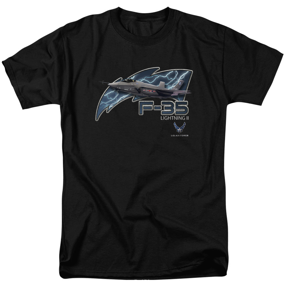 Air Force - F35 - Short Sleeve Adult 18/1 - Black T-shirt