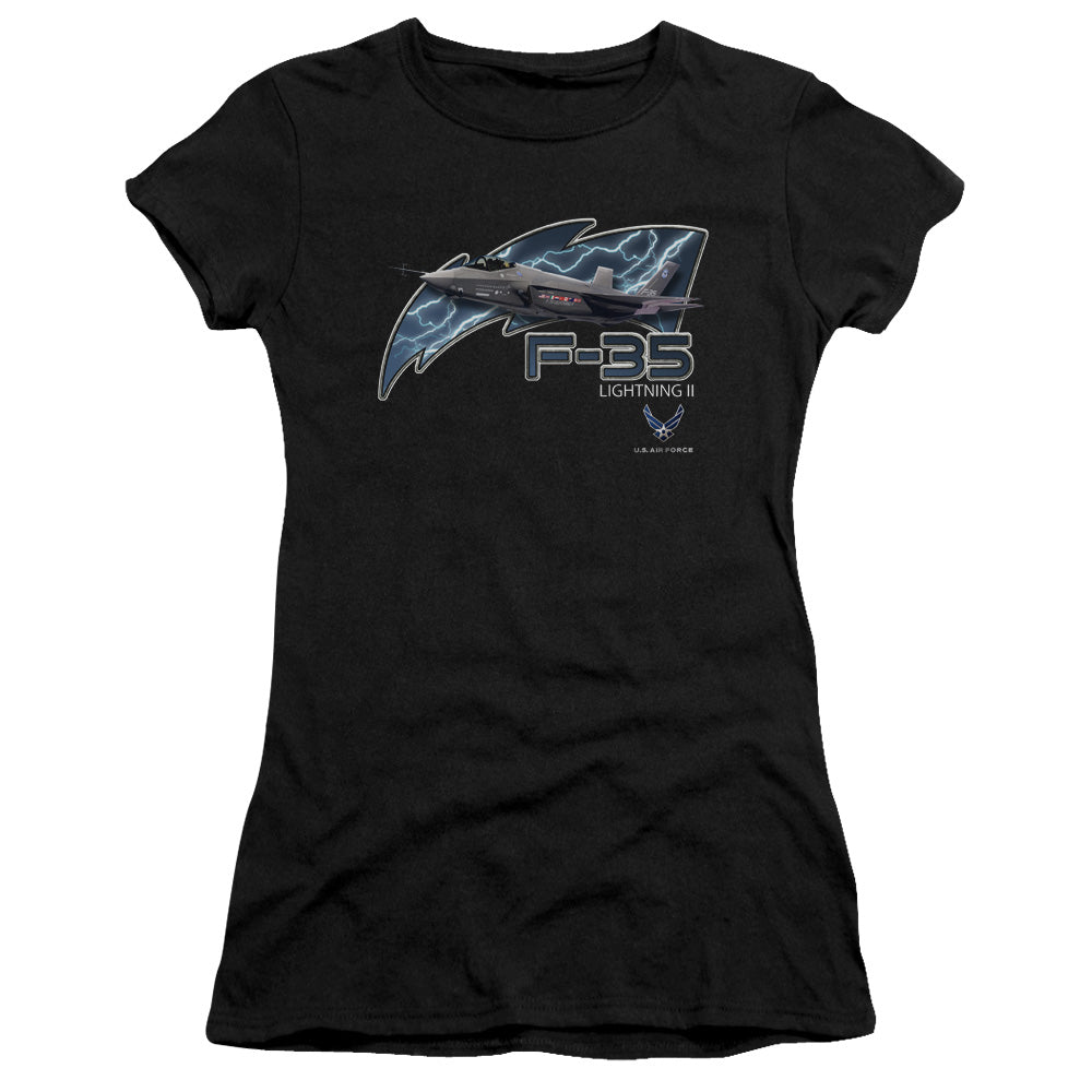 Air Force - F35 - Short Sleeve Junior Sheer - Black T-shirt
