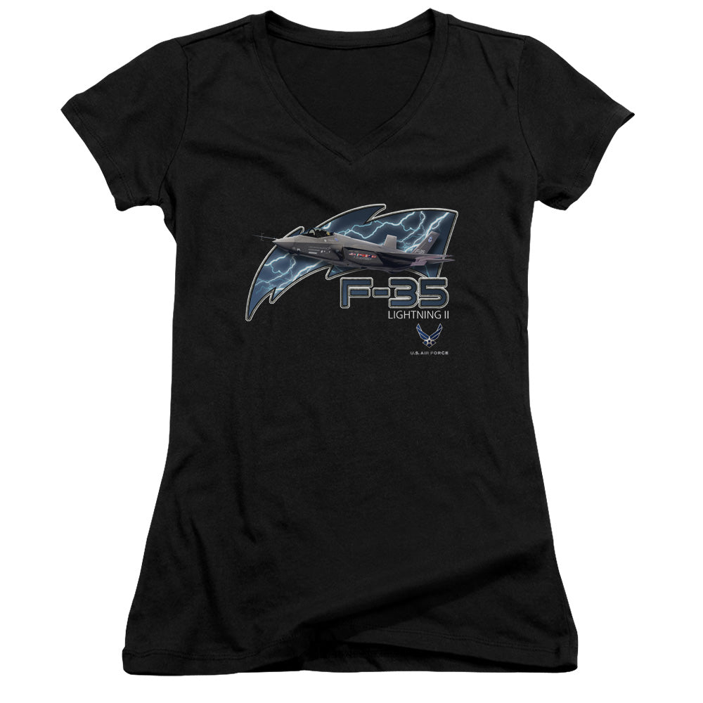 Air Force - F35-junior V-neck - Black