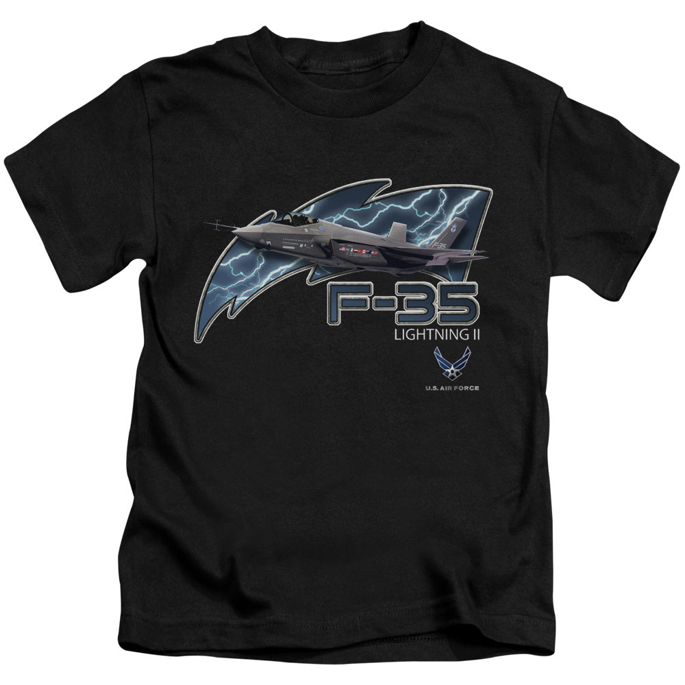 Air Force - F35 - Short Sleeve Juvenile 18/1 - Black T-shirt