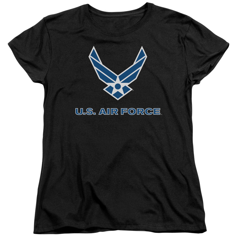 Air Force - Logo - Short Sleeve Womens Tee - Black T-shirt