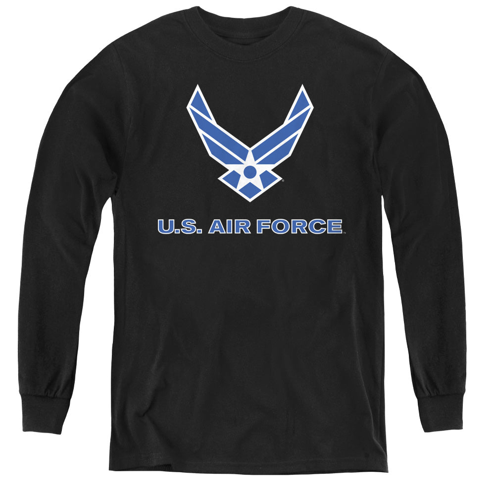 Air Force - Logo - Youth Long Sleeve Tee - Black