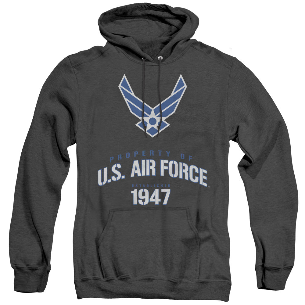 Air Force - Property Of - Adult Heather Hoodie - Black