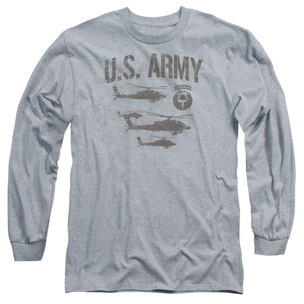 Army - Airborne - Long Sleeve Adult 18/1 - Athletic Heather T-shirt