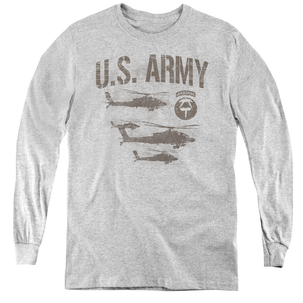 Army - Airborne - Youth Long Sleeve Tee - Athletic Heather