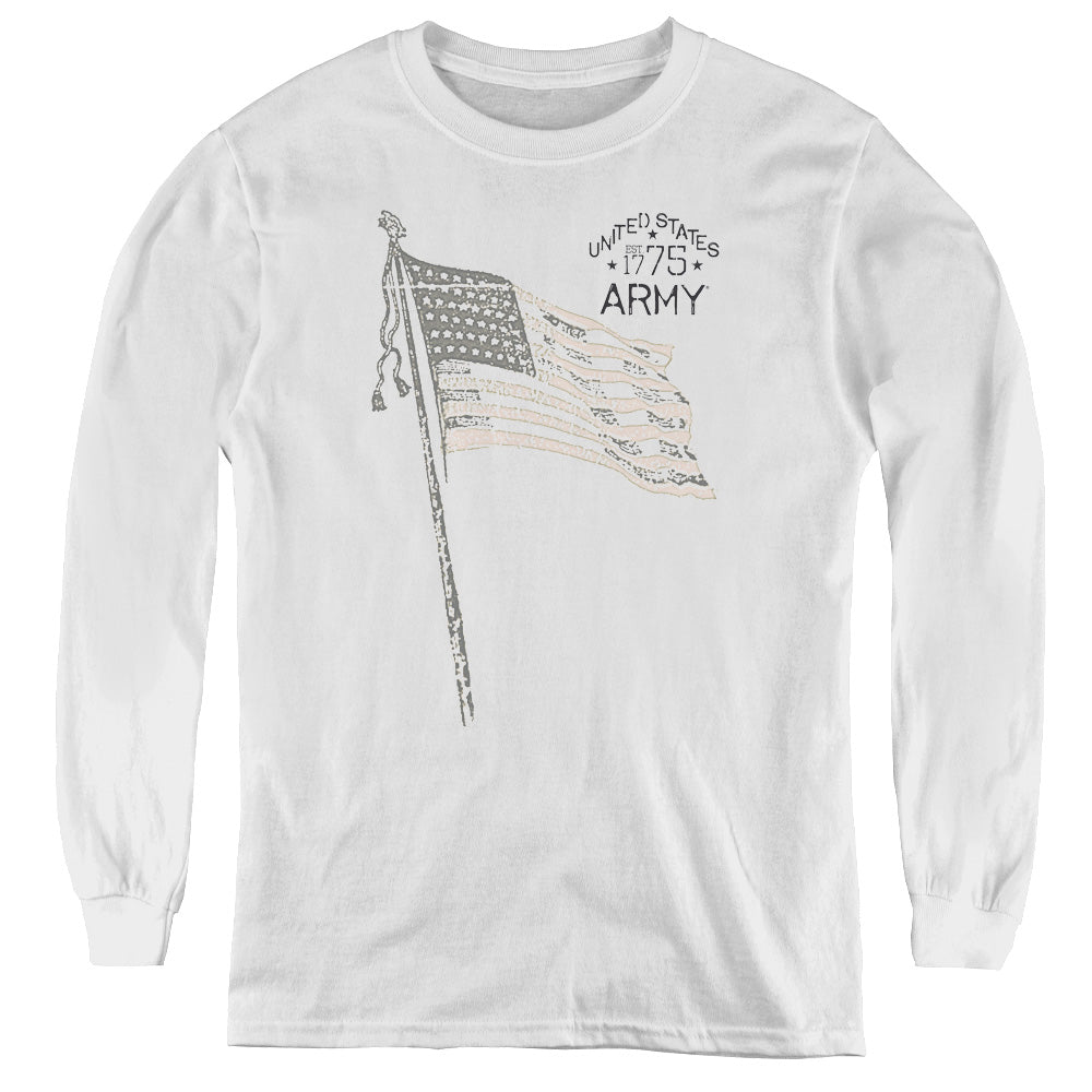Army - Tristar - Youth Long Sleeve Tee - White
