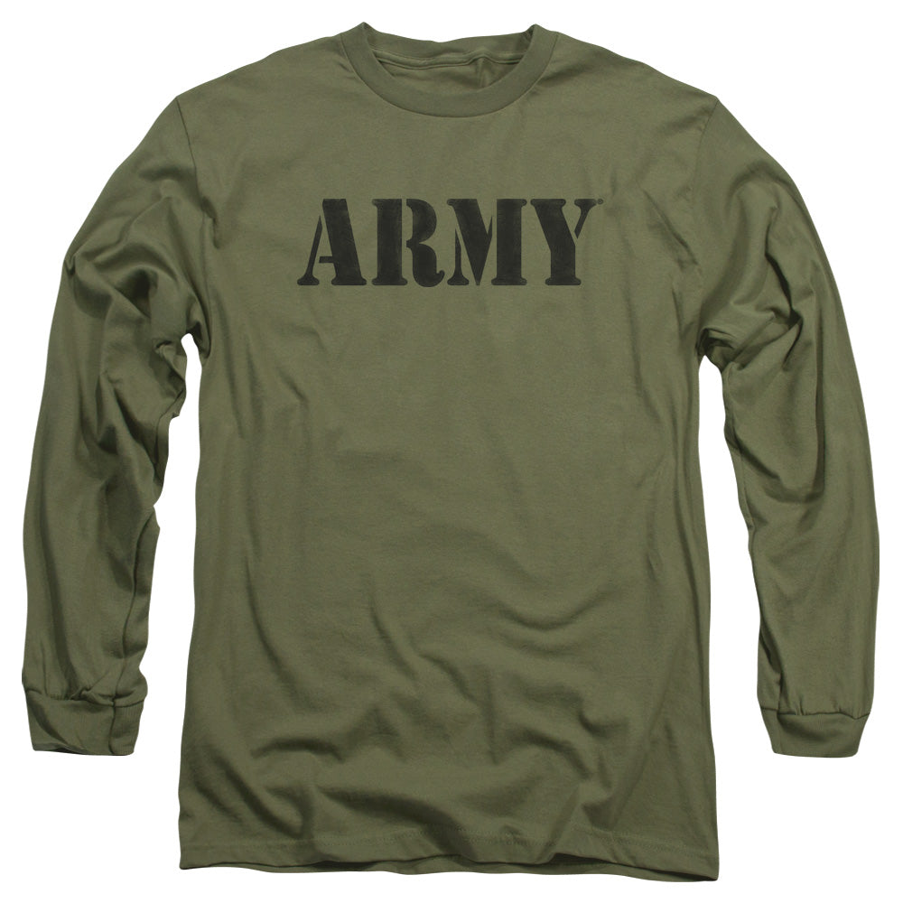 Army - Army - Long Sleeve Adult 18/1 - Military Green T-shirt