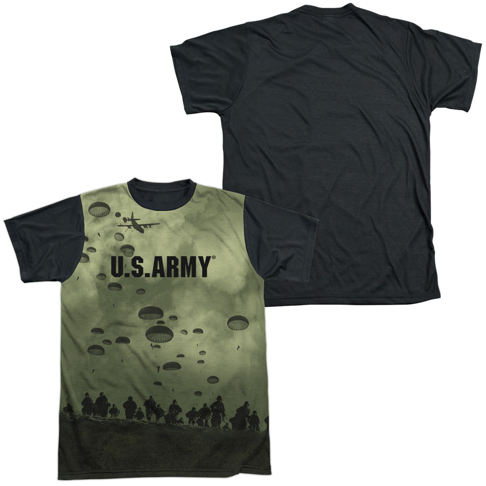 Army - Air To Land - Short Sleeve Adult White Front Black Back - White T-shirt
