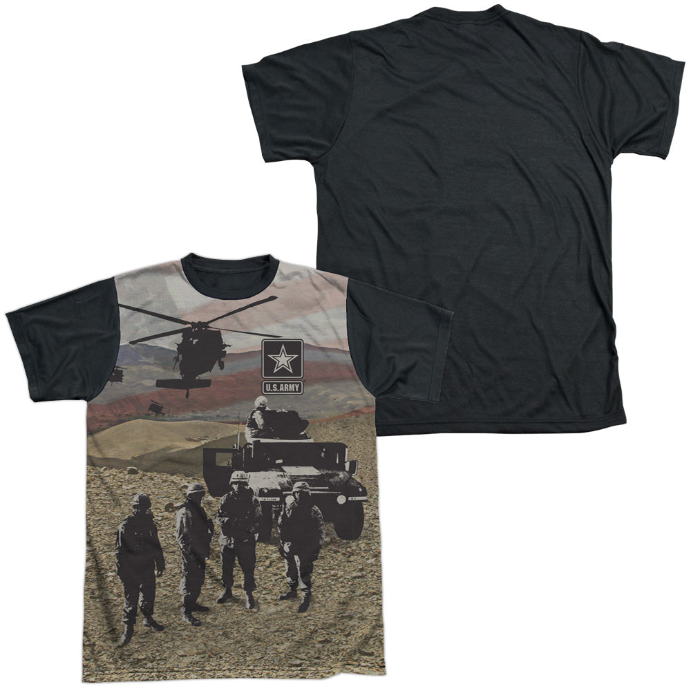 Army - Values - Short Sleeve Adult White Front Black Back - White T-shirt